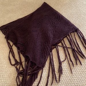 Purple crocheted scarf